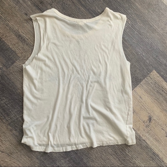 Cream Cross Muscle Tank - Picture 3 of 4